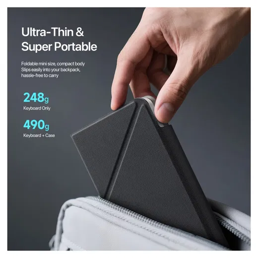 Dux Ducis OK Fold Draadloos Bluetooth Toetsenbord voor Tablet en Telefoon Zwart afbeelding 8