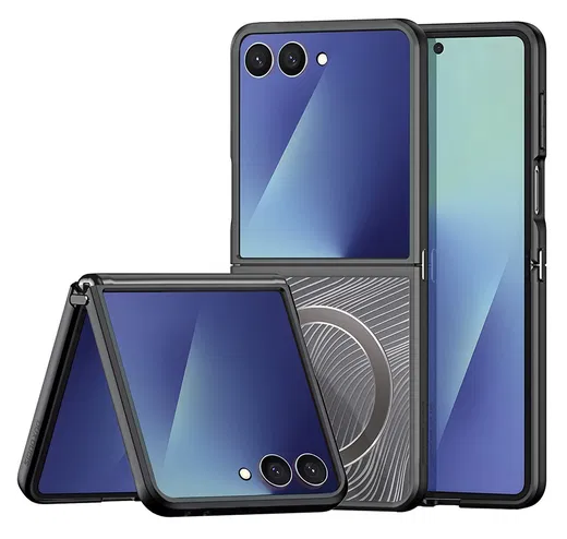 Dux Ducis Aimo Raam Samsung Galaxy Z Flip 7 Hoesje MagSafe Back Cover Zwart afbeelding 1