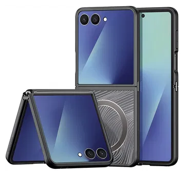 Dux Ducis Aimo Raam Samsung Galaxy Z Flip 7 Hoesje MagSafe Back Cover Zwart