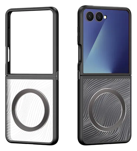 Dux Ducis Aimo Raam Samsung Galaxy Z Flip 7 Hoesje MagSafe Back Cover Zwart afbeelding 2