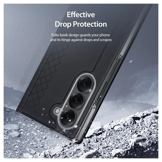 Dux Ducis Bril Samsung Galaxy Z Fold 7 Hoesje Back Cover Zwart afbeelding 6