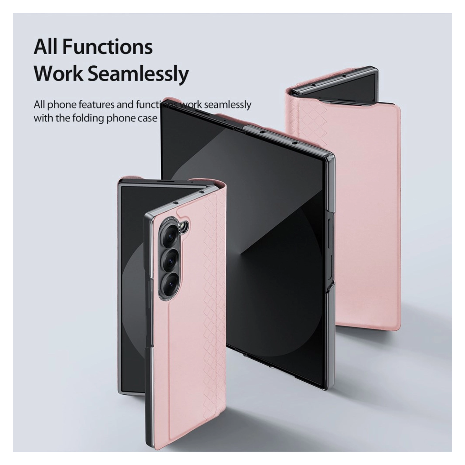 Dux Ducis Bril Samsung Galaxy Z Fold 7 Hoesje Back Cover Roze afbeelding 7