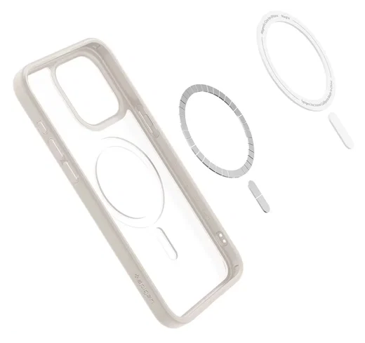 Spigen Ultra Hybrid MagFit Apple iPhone 15 Pro Max Hoesje MagSafe Titanium afbeelding 11