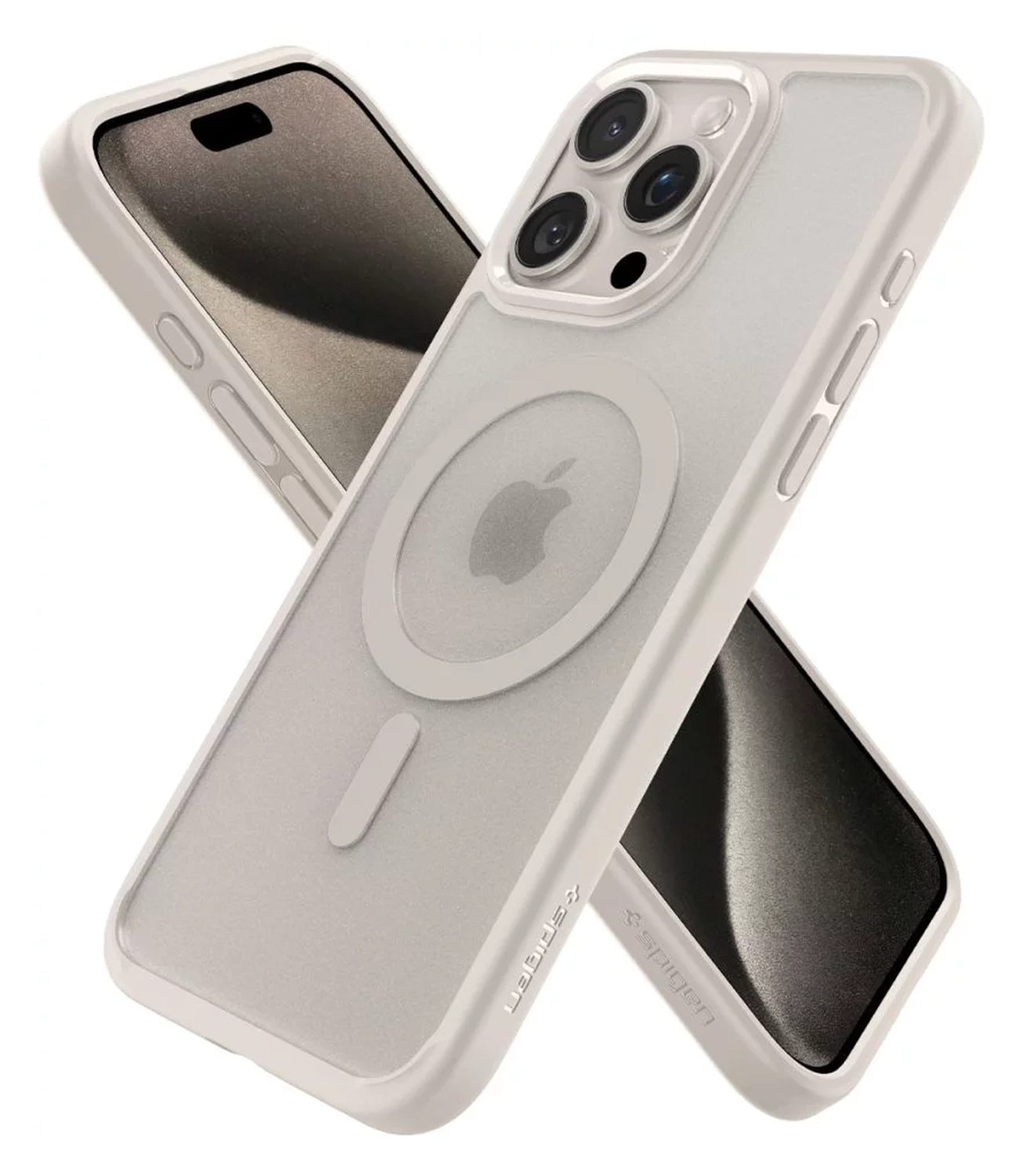 Spigen Ultra Hybrid MagFit Apple iPhone 15 Pro Max Hoesje MagSafe Titanium afbeelding 12