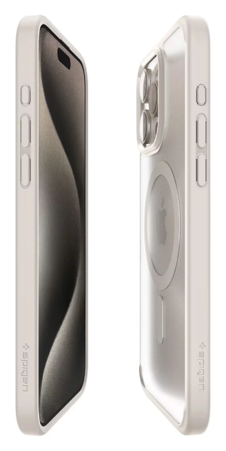 Spigen Ultra Hybrid MagFit Apple iPhone 15 Pro Max Hoesje MagSafe Titanium afbeelding 13