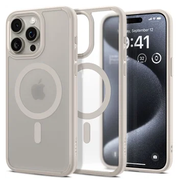 Spigen Ultra Hybrid MagFit Apple iPhone 15 Pro Hoesje MagSafe Titanium