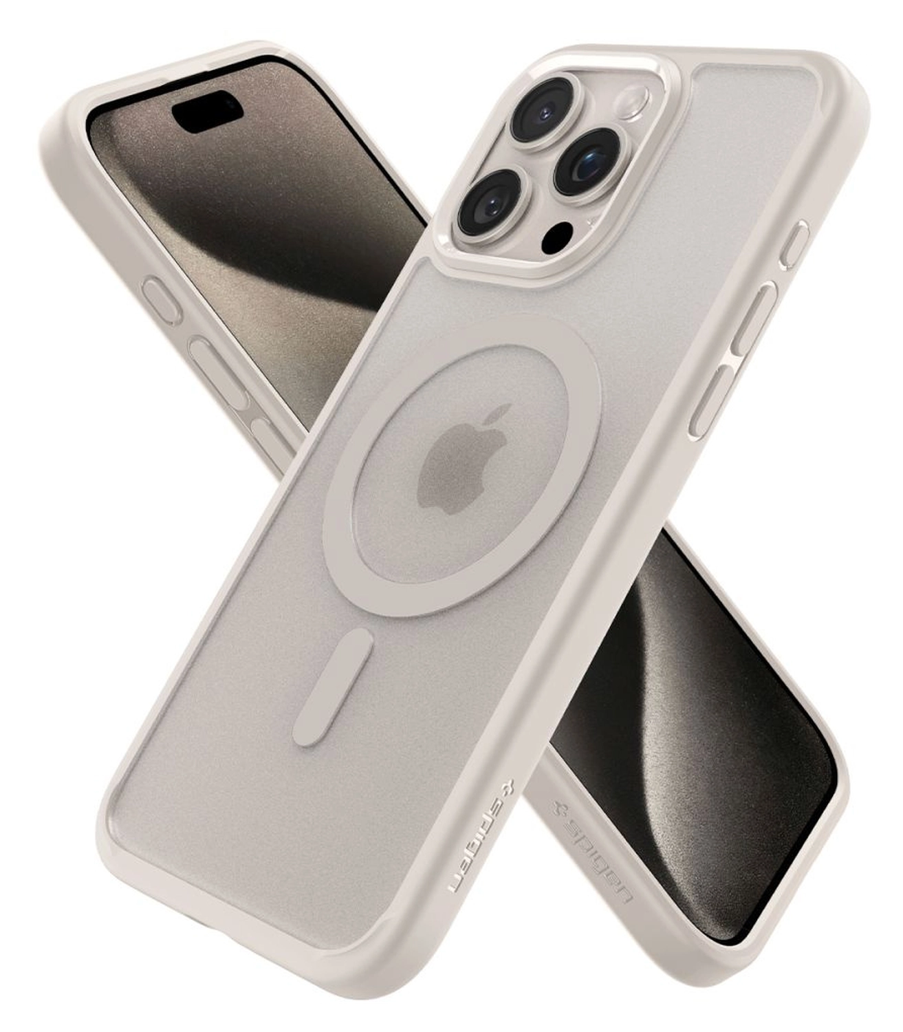 Spigen Ultra Hybrid MagFit Apple iPhone 15 Pro Hoesje MagSafe Titanium afbeelding 12