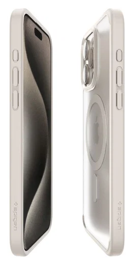 Spigen Ultra Hybrid MagFit Apple iPhone 15 Pro Hoesje MagSafe Titanium afbeelding 13