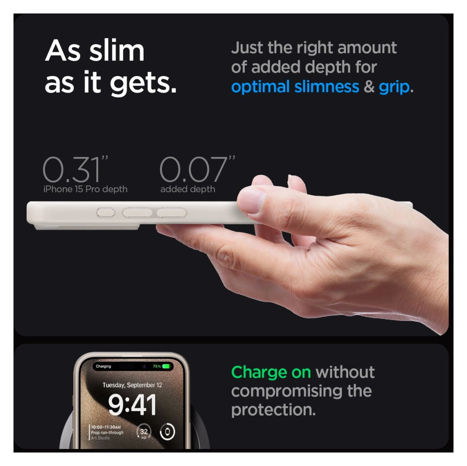 Spigen Ultra Hybrid MagFit Apple iPhone 15 Pro Hoesje MagSafe Titanium afbeelding 6