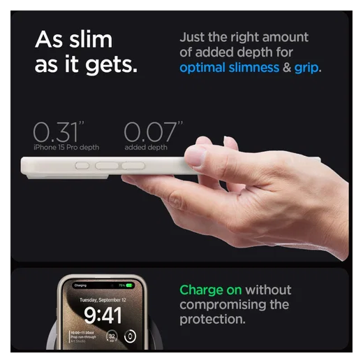 Spigen Ultra Hybrid MagFit Apple iPhone 15 Pro Hoesje MagSafe Titanium afbeelding 6