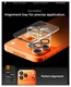 Spigen Optik Pro iPhone 17 Pro / 17 Pro Max Camera Protector Oranje (2-Pack) afbeelding 3