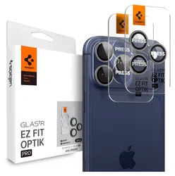 Spigen Optik Pro iPhone 17 Pro / 17 Pro Max Camera Protector Grijs (2-Pack) afbeelding