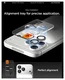 Spigen Optik Pro iPhone 17 Pro / 17 Pro Max Camera Protector Grijs (2-Pack) afbeelding 3