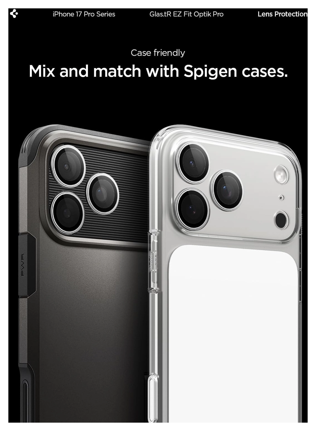 Spigen Optik Pro iPhone 17 Pro / 17 Pro Max Camera Protector Zilver (2-Pack) afbeelding 7