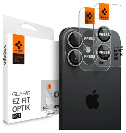Spigen EZ Fit Optik Pro iPhone 17/16/16 Plus Camera Protector Groen (2-Pack) afbeelding 1
