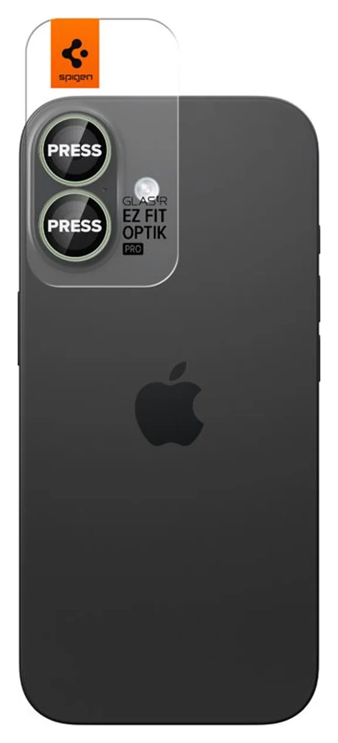 Spigen EZ Fit Optik Pro iPhone 17/16/16 Plus Camera Protector Groen (2-Pack) afbeelding 10