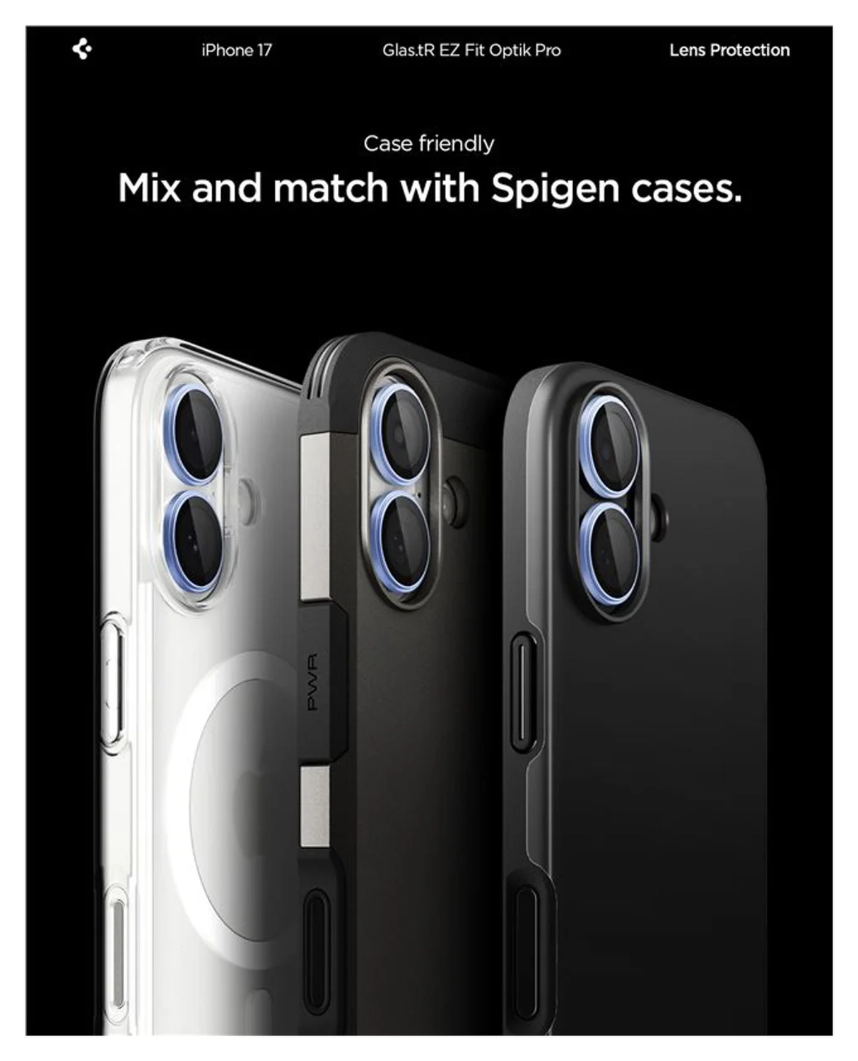 Spigen EZ Fit Optik Pro iPhone 17/16/16 Plus Camera Protector Blauw (2-Pack) afbeelding 7