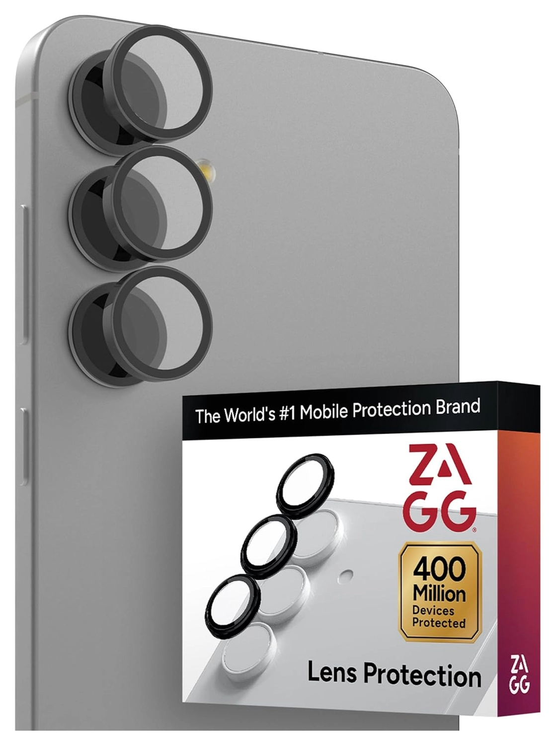ZAGG Camera Rings Samsung Galaxy S25 FE Camera Protector Zwart afbeelding 1