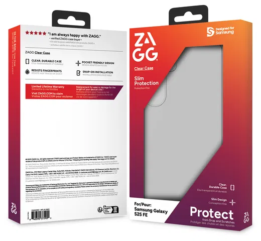 ZAGG Clear Case Samsung Galaxy S25 FE Hoesje Back Cover Transparant afbeelding 7