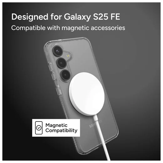 ZAGG Crystal Palace Snap Samsung Galaxy S25 FE Hoesje MagSafe Transparant afbeelding 4