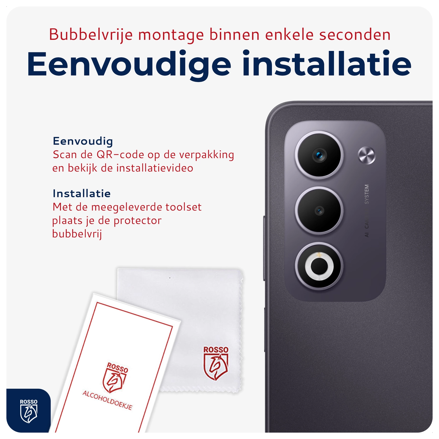 Rosso Oppo A5 (2025) Camera Lens Protector Transparant afbeelding 5
