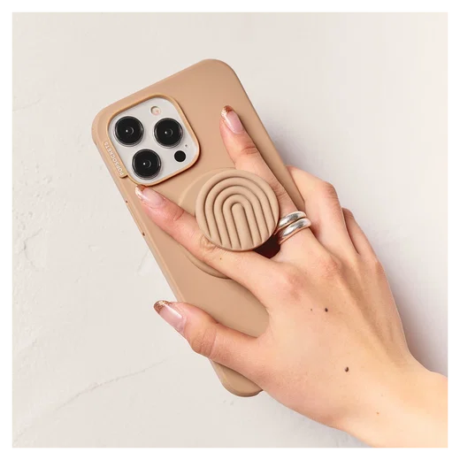 PopSockets PopGrip voor MagSafe Greep en Standaard Curves Latte afbeelding 3
