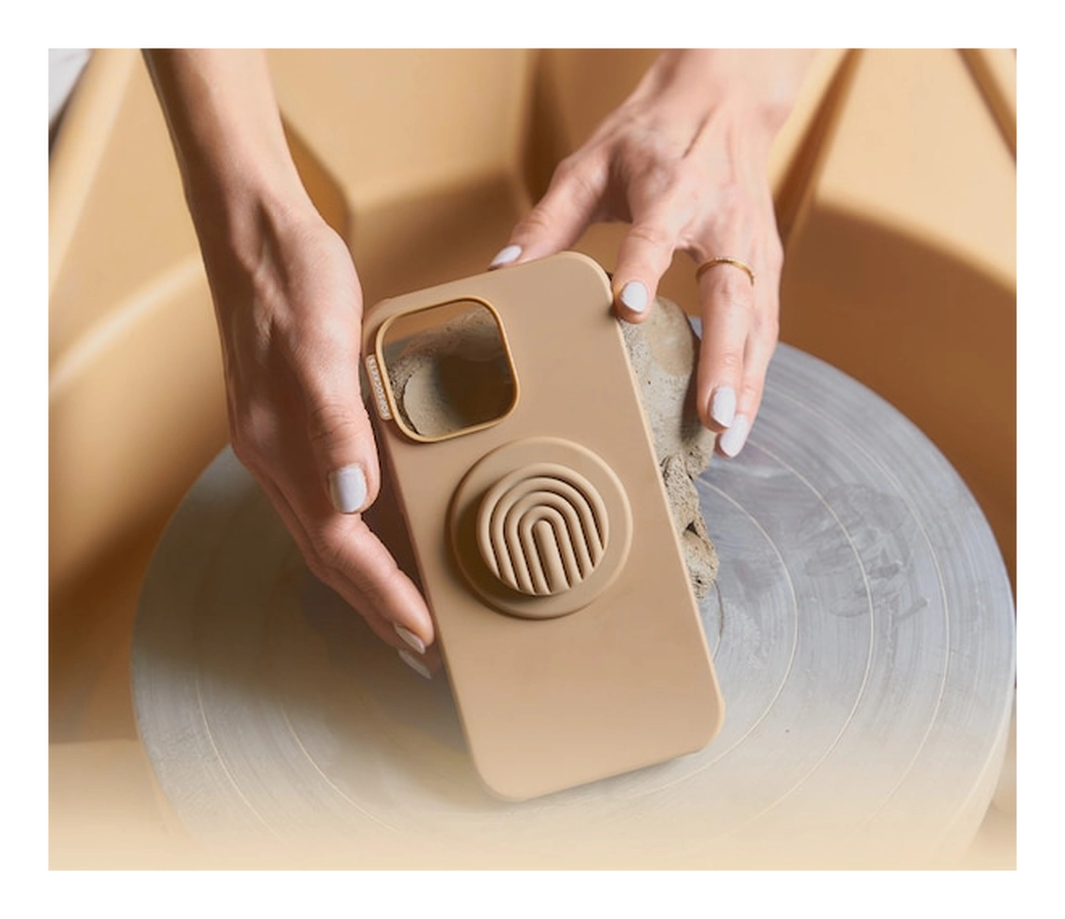 PopSockets PopGrip voor MagSafe Greep en Standaard Curves Latte afbeelding 5