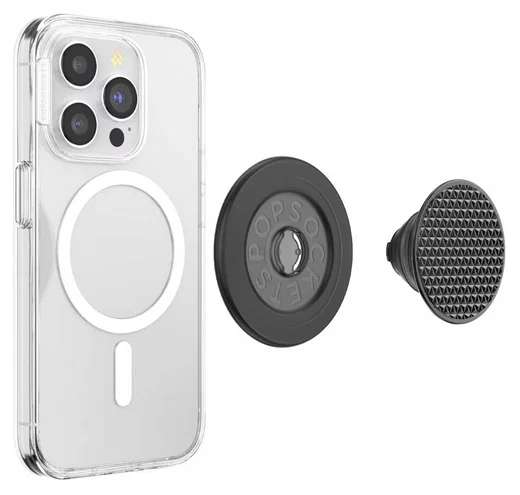 PopSockets PopGrip voor MagSafe Greep en Standaard Traingle Knurl Zwart afbeelding 4