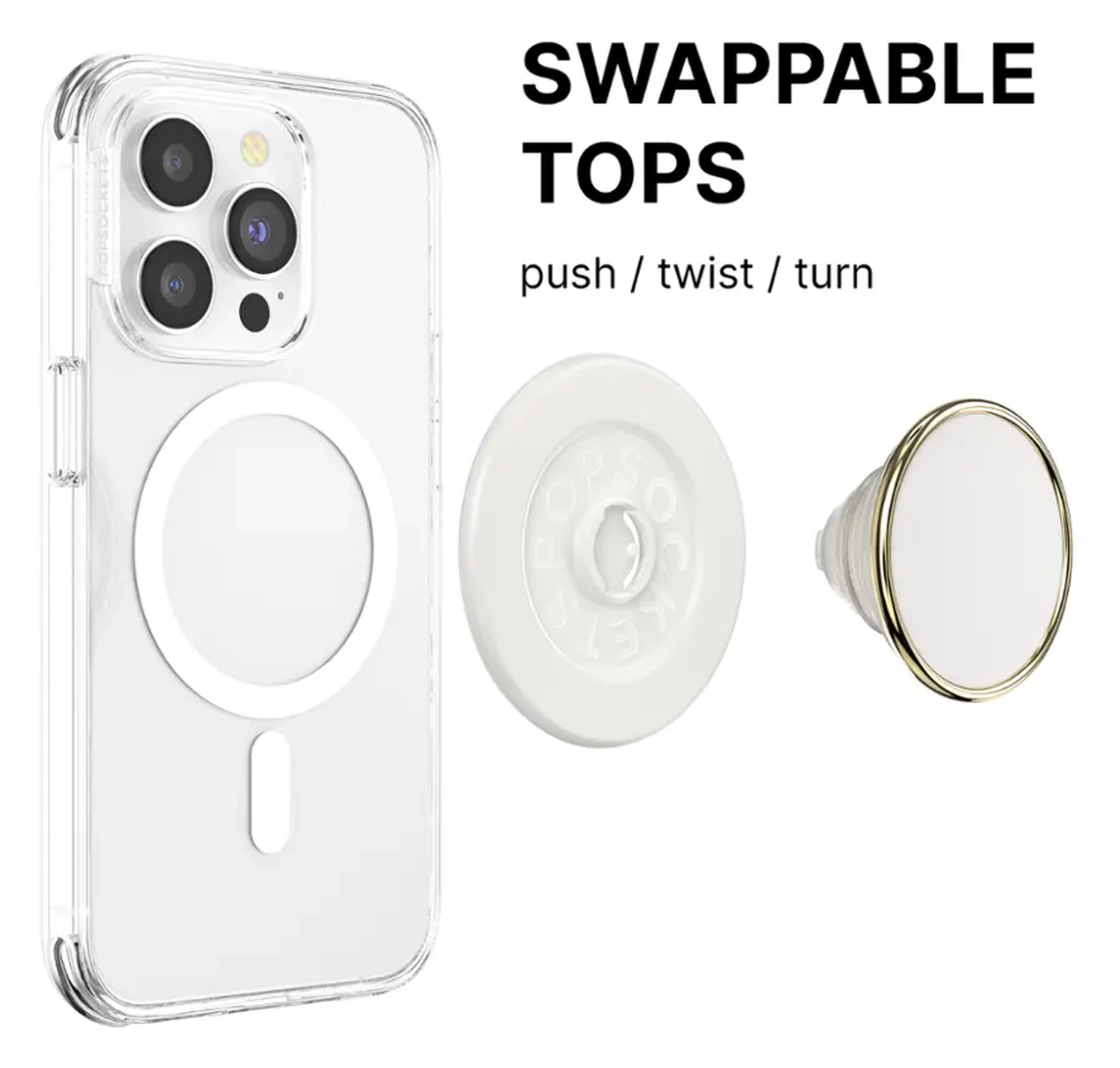 PopSockets PopGrip voor MagSafe Greep en Standaard Coconut Creme afbeelding 3