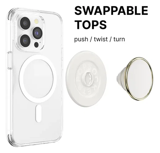 PopSockets PopGrip voor MagSafe Greep en Standaard Coconut Creme afbeelding 3