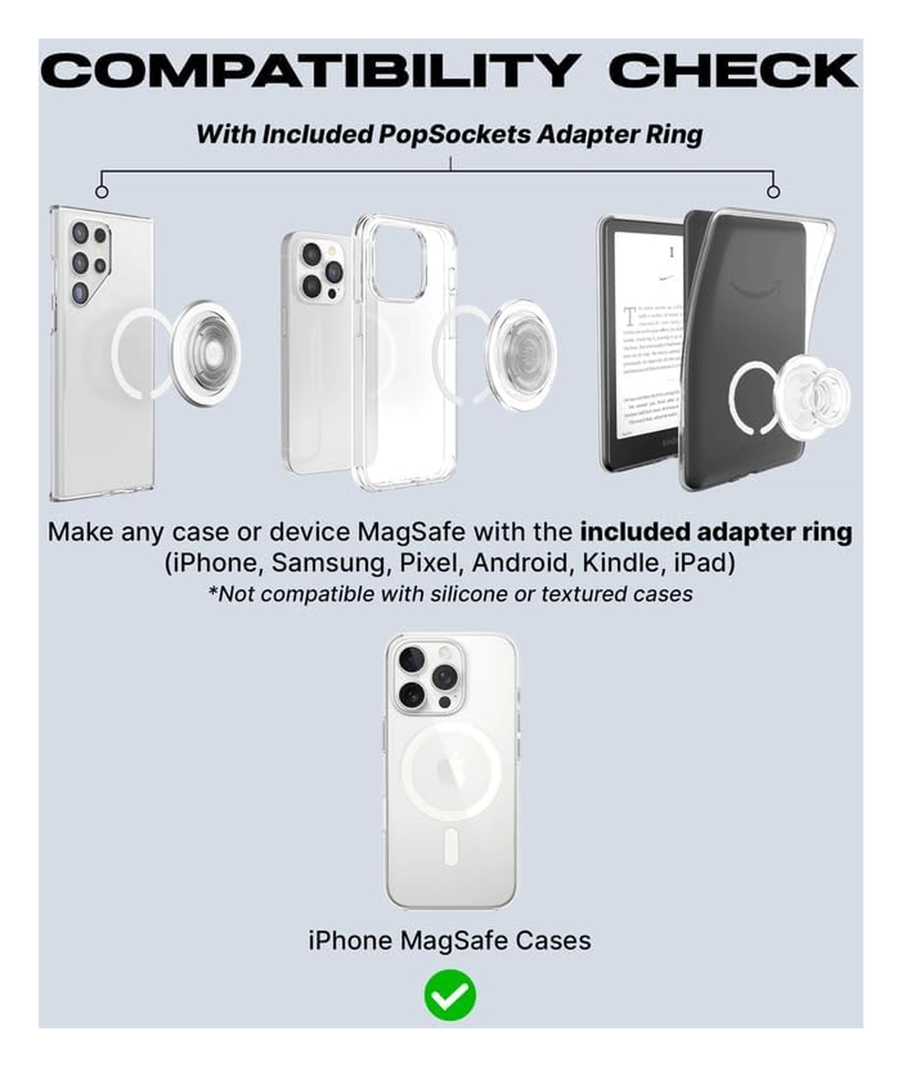 PopSockets PopGrip voor MagSafe Greep en Standaard Venus White afbeelding 4