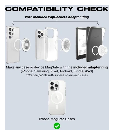 PopSockets PopGrip voor MagSafe Greep en Standaard Venus White afbeelding 4