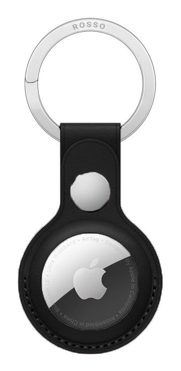 Rosso Deluxe Apple AirTag Sleutelhanger Echt Leer Hoesje 2-Pack Bruin / Zwart afbeelding 3