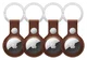 Rosso Deluxe Apple AirTag Sleutelhanger Echt Leer Hoesje 4-Pack Bruin afbeelding 2
