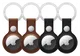 Rosso Deluxe Apple AirTag Sleutelhanger Echt Leer Hoesje 4-Pack Bruin / Zwart afbeelding 2