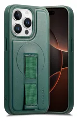 Apple iPhone 14 Pro MagSafe Hoesje met Polsband Groen afbeelding