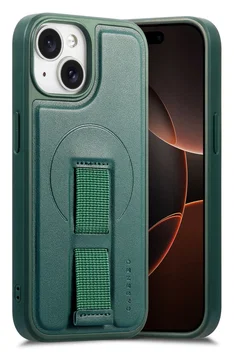 Apple iPhone 15 MagSafe Hoesje met Polsband Groen