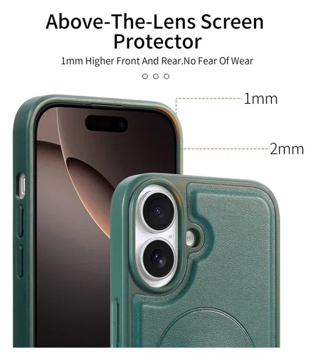 Apple iPhone 16 MagSafe Hoesje met Polsband Groen afbeelding 3