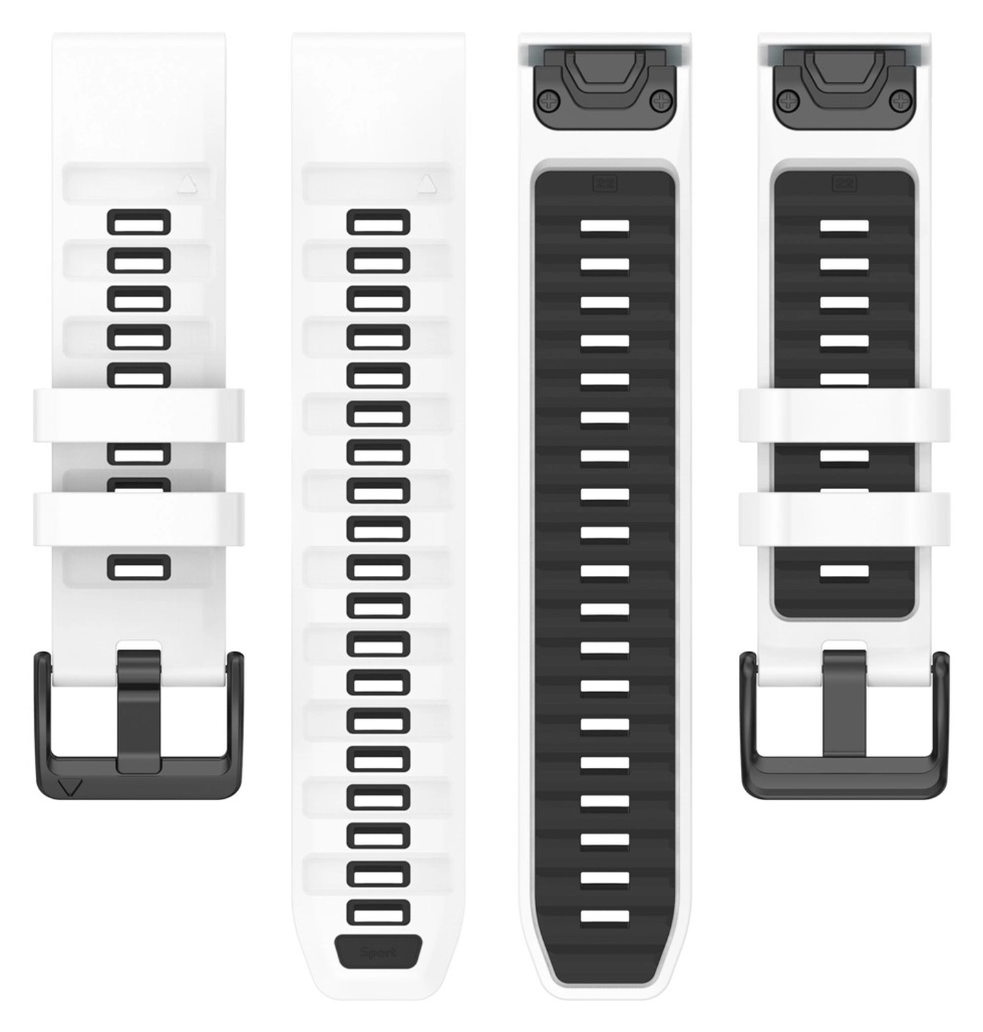Universeel Garmin QuickFit 22MM Bandje Siliconen Gespsluiting Wit afbeelding 5