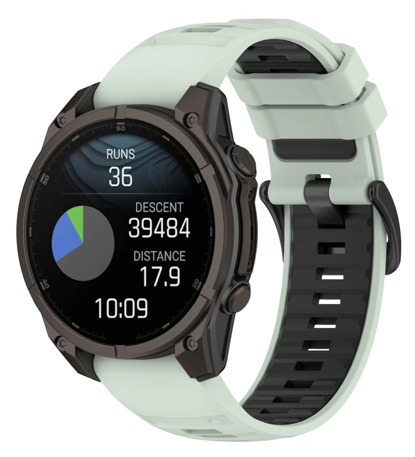 Universeel Garmin QuickFit 22MM Bandje Siliconen Gespsluiting Mint afbeelding 1