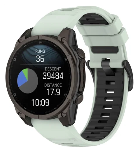 Universeel Garmin QuickFit 22MM Bandje Siliconen Gespsluiting Mint afbeelding 1