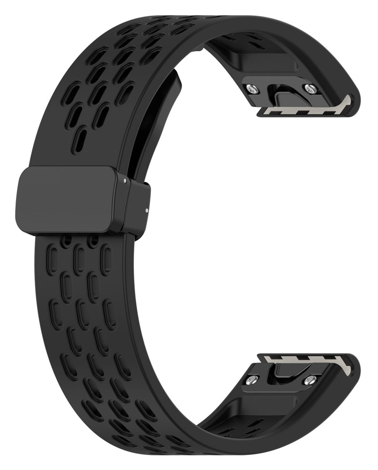 Universeel Garmin Quickfit 20MM Bandje met Gesp Siliconen Zwart afbeelding 2