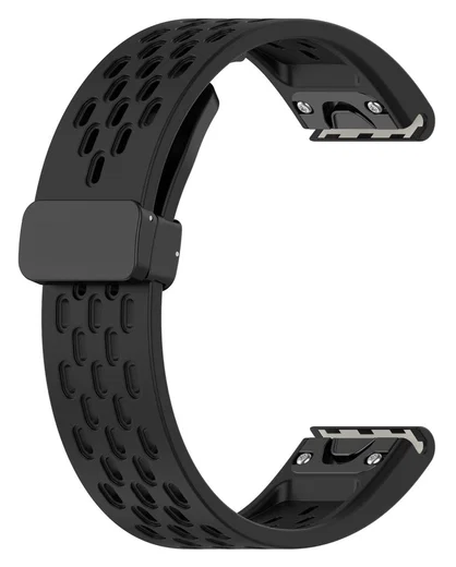 Universeel Garmin Quickfit 20MM Bandje met Gesp Siliconen Zwart afbeelding 2