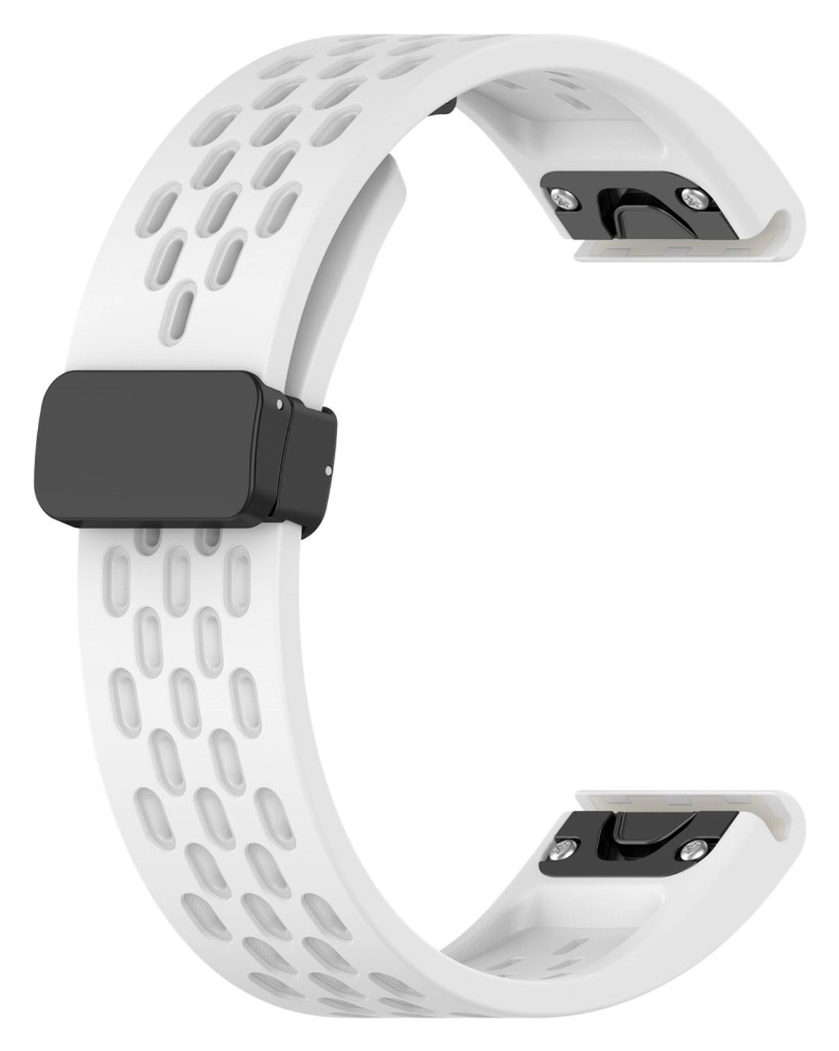 Universeel Garmin Quickfit 20MM Bandje met Gesp Siliconen Wit afbeelding 2