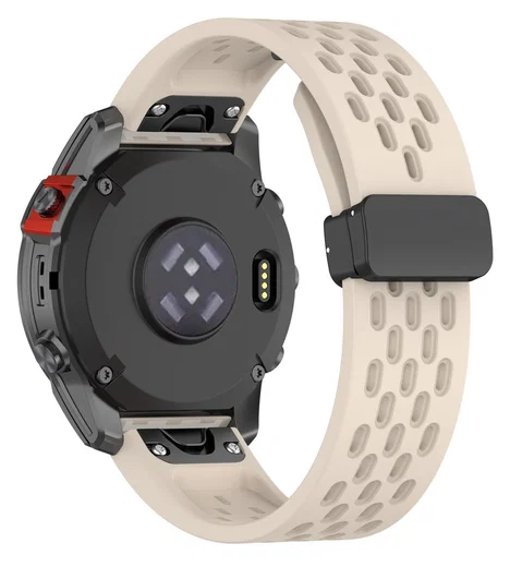 Universeel Garmin Quickfit 20MM Bandje met Gesp Siliconen Beige afbeelding 1