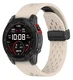 Universeel Garmin Quickfit 20MM Bandje met Gesp Siliconen Beige afbeelding 4