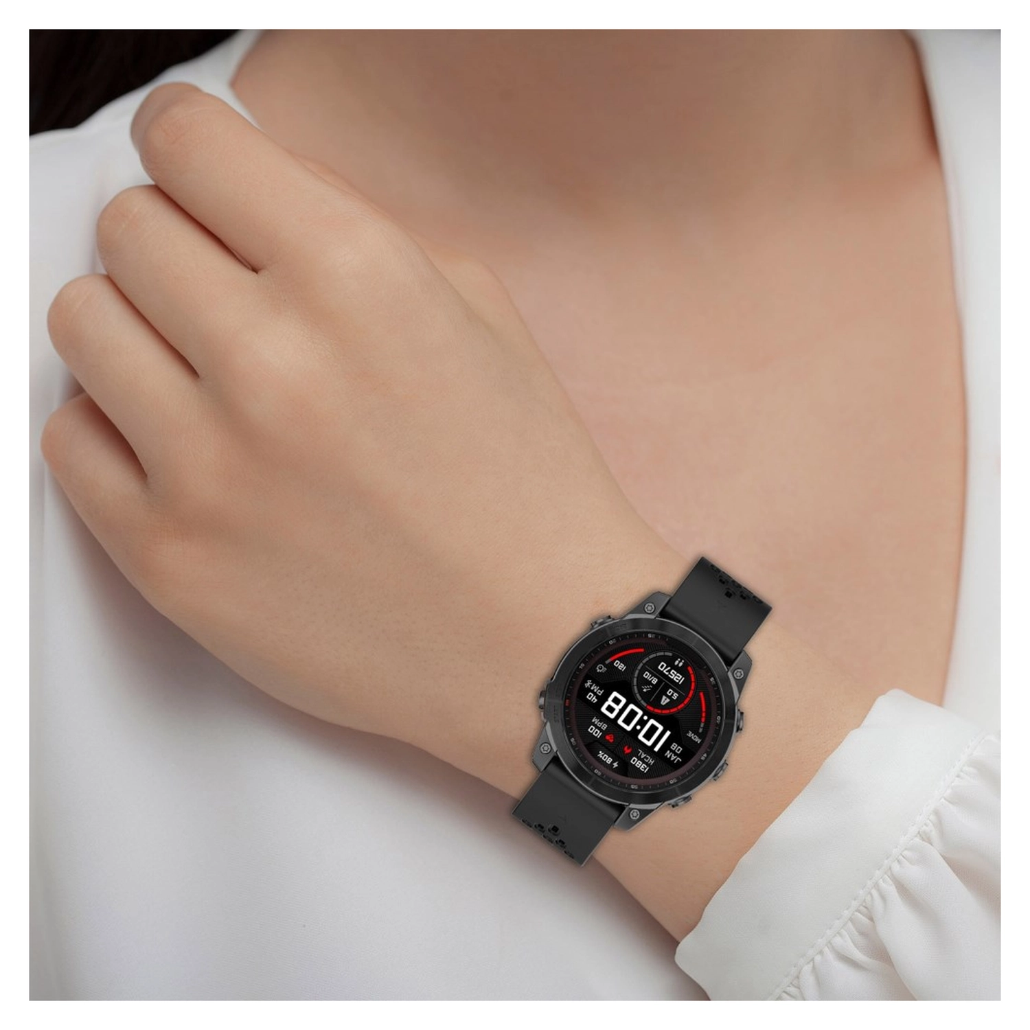 Universeel Garmin Quickfit 20MM Bandje met Gesp Siliconen Beige afbeelding 7