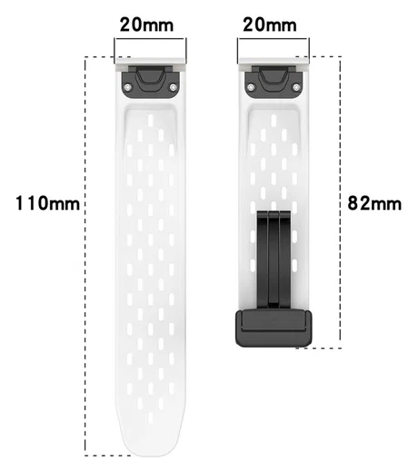 Universeel Garmin Quickfit 20MM Bandje met Gesp Siliconen Beige afbeelding 8