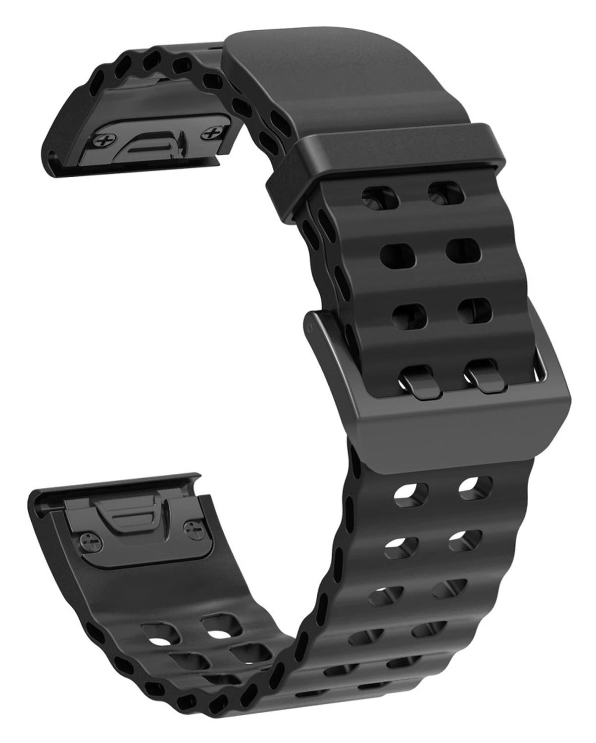 Universeel Garmin Quickfit 26MM Bandje met Gesp Silliconen Zwart afbeelding 1