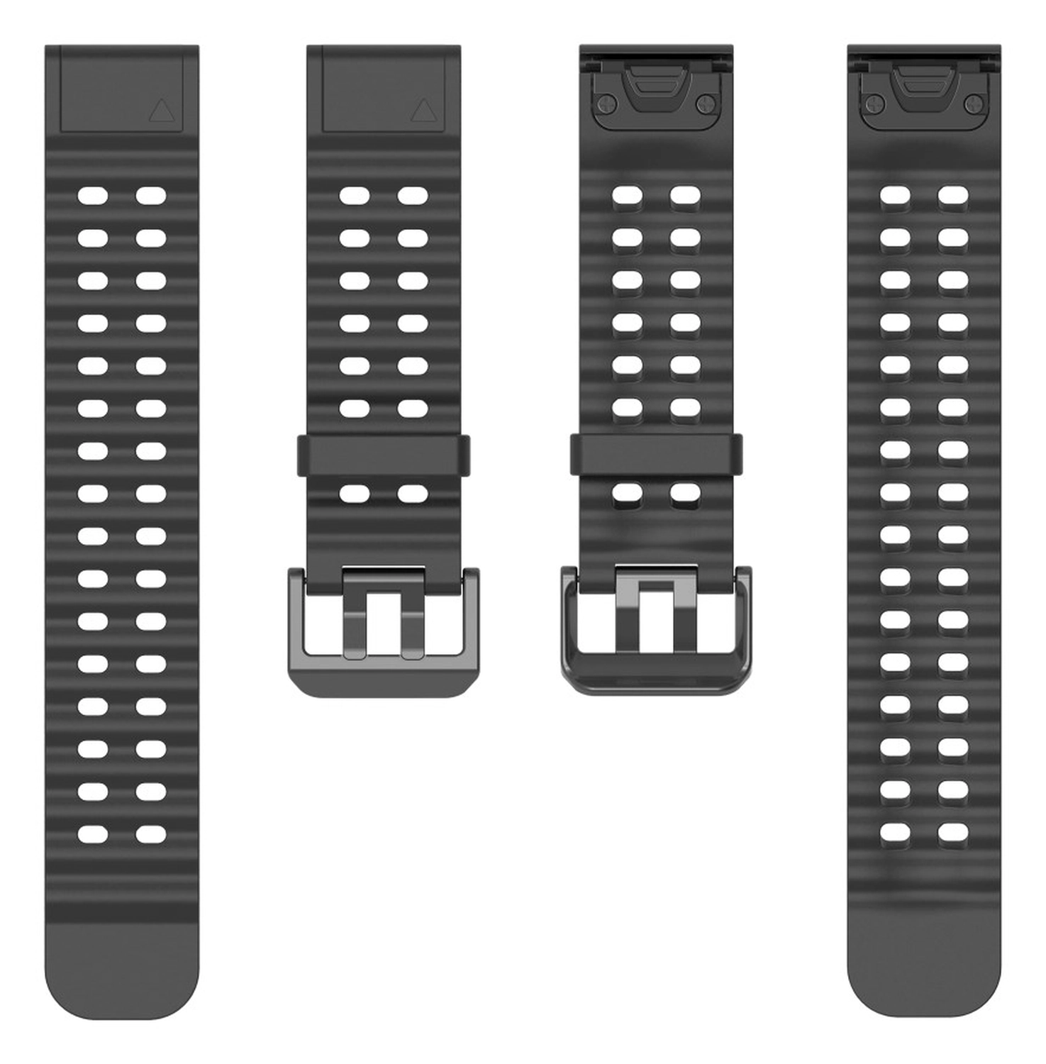 Universeel Garmin Quickfit 26MM Bandje met Gesp Silliconen Zwart afbeelding 2